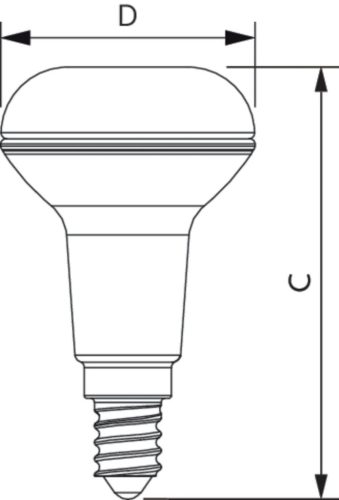 E14 NR50 LED izzó 4.3W = 60W 320lm 2700K Meleg 36° PHILIPS