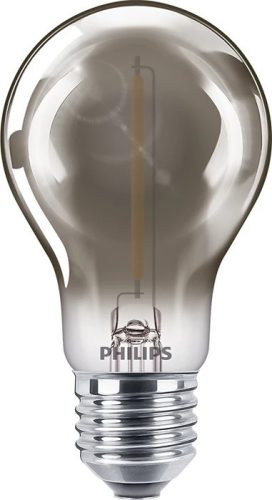 LED izzó E27 A60 2,3W = 11W 100lm 1800K melegszálas füstölt PHILIPS