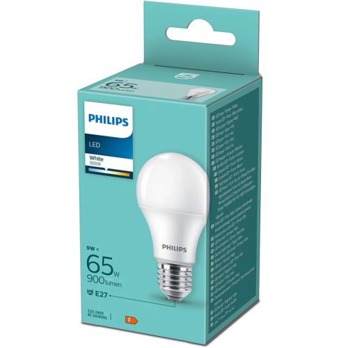LED izzó E27 A60 9W = 65W 900lm 3000K meleg tejes PHILIPS
