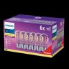 6 db LED izzó készlet E27 A60 4,3W = 40W 470lm 2700K meleg izzószál PHILIPS