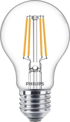 6 db LED izzó készlet E27 A60 4,3W = 40W 470lm 2700K meleg izzószál PHILIPS