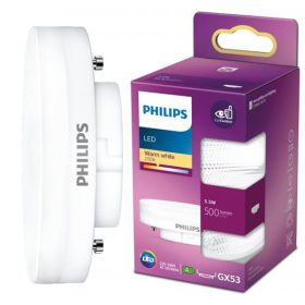   LED izzó reflektor GX53 5.5W = 40W 500lm 2700K meleg Philips
