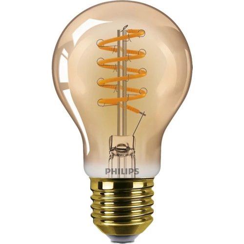 LED izzó E27 A60 5,5W = 40W 470lm 2200K meleg izzószál borostyán PHILIPS szabályozható