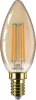 LED-es gyertyakörte E14 B35 3.1W = 25W 250lm 1800K meleg izzószál borostyán PHILIPS