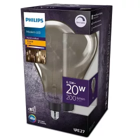  LED izzó E27 A160 6.5W = 20W 200lm 1800K melegszálas füstölt PHILIPS szabályozható