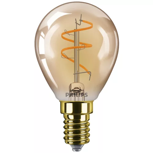 LED izzó E14 gömb alakú P45 2,7 W = 15 W 180 lm 1800 K Meleg CRI90 300° Filament Vintage Amber Szabályozható Dekoratív Philips