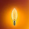LED izzó E14 gyertya B35 3.1W = 25W 270lm 2200K Meleg CRI90 300° IZZÓFŰSZERES Vintage borostyánszínű, szabályozható dekoratív Philips