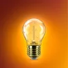 LED izzó E27 gömb alakú P45 3.1W = 25W 270lm 2200K Meleg CRI90 300° IZZÓFŰSZERES Vintage borostyánszínű, szabályozható dekoratív Philips
