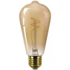 LED izzó E27 Edison ST64 3.1W = 25W 270lm 1800K Meleg CRI90 300° IZZÓFŰSZERES Vintage Amber Szabályozható Dekoratív Philips
