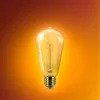 LED izzó E27 Edison ST64 3.1W = 25W 270lm 1800K Meleg CRI90 300° IZZÓFŰSZERES Vintage Amber Szabályozható Dekoratív Philips