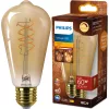 LED izzó E27 Edison ST64 7.3W = 60W 806lm 2200K Meleg CRI90 300° IZZÓFŰSZERES Vintage Amber Szabályozható Dekoratív Philips