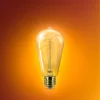 LED izzó E27 Edison ST64 7.3W = 60W 806lm 2200K Meleg CRI90 300° IZZÓFŰSZERES Vintage Amber Szabályozható Dekoratív Philips