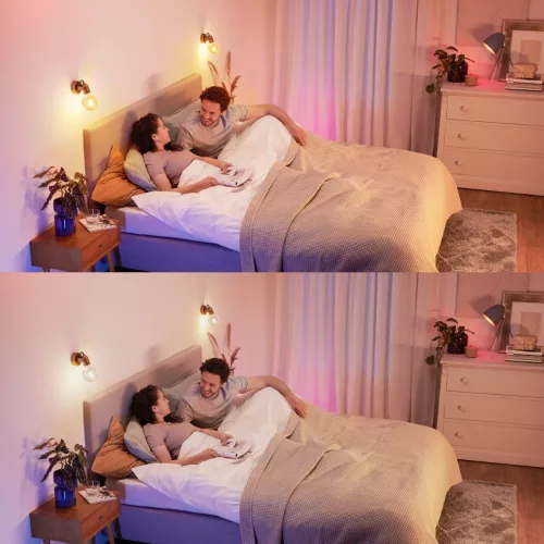 LED izzó E27 gömb alakú G125 7.3W = 60W 806lm 2200K Meleg CRI90 300° IZZÓFŰSZERES Vintage Amber Szabályozható Dekoratív Philips