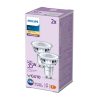 2x LED izzó készlet GU10 Spotlámpa 3,5W = 35W 255lm 2700K meleg PHILIPS