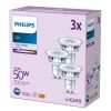 3x LED halogén izzó készlet GU10 PAR16 4.6W = 50W 390lm 4000K Semleges 36° PHILIPS
