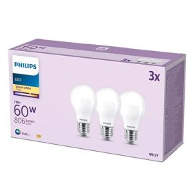   3 db LED izzó készlet Sphere E14 P45 4.9W = 40W 470lm 2700K Warm PHILIPS