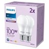 2x LED izzó készlet E27 A67 13W = 100W 1521lm 4000K Semleges 180° PHILIPS