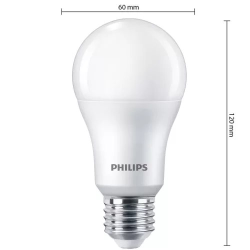 3x LED izzó E27 A67 13W = 100W 1521lm 4000K Semleges 180° EC Többcsomagos Philips