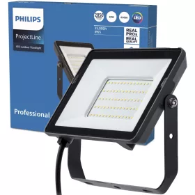   LED reflektor lámpa reflektor 30W 2850lm 6500K IP65 fekete ProjectLine Philips