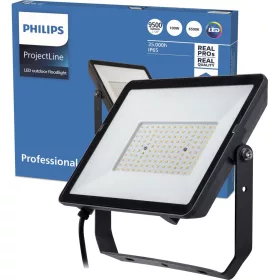   LED reflektor lámpa reflektor 100W 9500lm 6500K IP65 fekete ProjectLine Philips