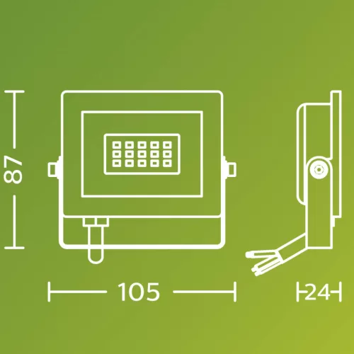 LED reflektor lámpa reflektor 10W 950lm 3000K IP65 Black Lois Philips
