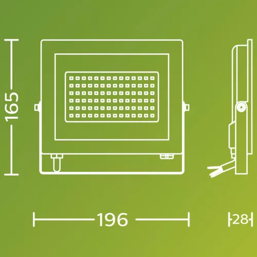 LED reflektor lámpa reflektor 50W 5400lm 5000K IP65 Black Lois Philips