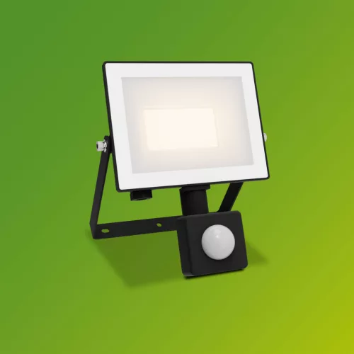 LED reflektor lámpa reflektor 20W 2050lm 3000K IP65 mozgás- és alkonyérzékelővel, Black Lois Philips