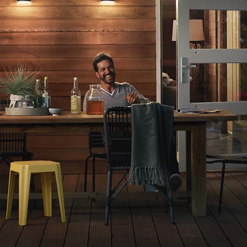 LED reflektor lámpa reflektor 20W 2050lm 3000K IP65 mozgás- és alkonyérzékelővel, Black Lois Philips