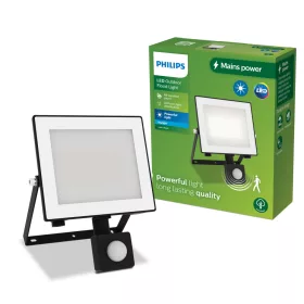   LED reflektor lámpa reflektor 30 W 3200lm 5000K IP65 mozgás- és alkonyérzékelővel, Black Lois Philips