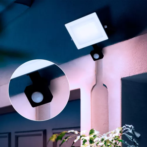 LED reflektor lámpa reflektor 30 W 3200lm 5000K IP65 mozgás- és alkonyérzékelővel, Black Lois Philips