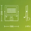 LED reflektor lámpa reflektor 50 W 5400lm 5000K IP65 mozgás- és alkonyérzékelővel, Black Lois Philips