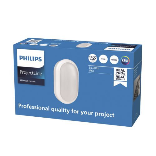 LED kültéri csatorna lámpa 15W 1400lm 4000K IP65 Hermetic White Projetline Philips