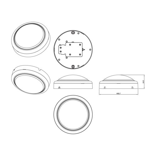 LED csatornás kültéri lámpa 15W 1400lm 4000K IP65 Hermetic Projetline fehér Philips