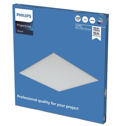 LED panel süllyesztett 36W 4000k 3200lm 60x60 cm fehér KAZETTA Projectline NOC PHILIPS