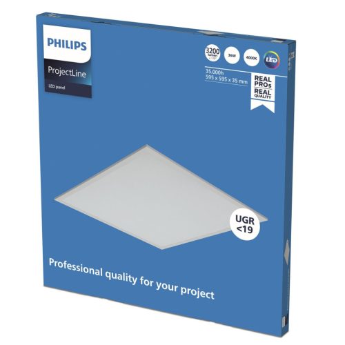LED panel süllyesztett 36W 4000k 3200lm 60x60 cm UGR19 fehér KAZETTA Projectline OC PHILIPS