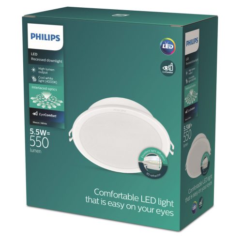 LED panel süllyesztett alsó lámpa MESON 5.5W 4000K 9cm kerek alsó lámpa PHILIPS