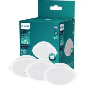   3x LED Panel Süllyesztett LED Mennyezeti Lámpa 5.5W 550lm 4000K Fehér Meson Philips