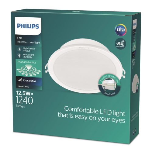 LED panel süllyesztett alsó lámpa MESON 12.5W 3000K 14cm kerek alsó lámpa PHILIPS