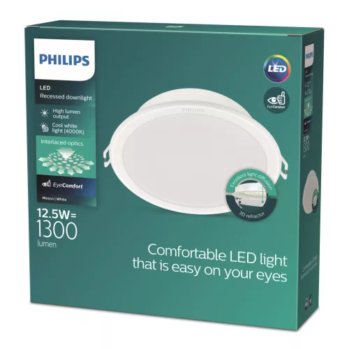 LED panel süllyesztett alsó lámpa MESON 12.5W 4000K 14cm kerek alsó lámpa PHILIPS