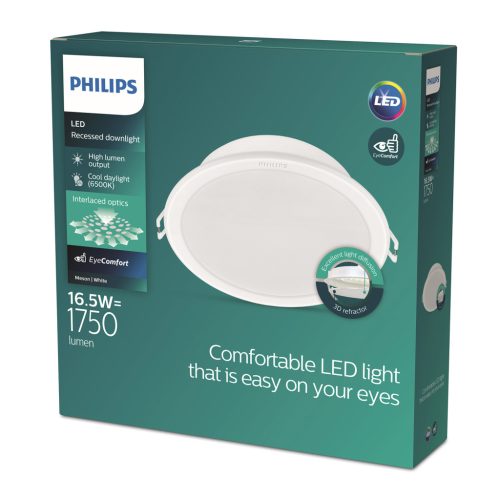 LED panel süllyesztett alsó lámpa MESON 16.5W 6500K 16.5cm kerek alsó lámpa PHILIPS
