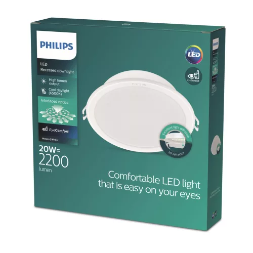 LED panel süllyesztett alsó lámpa MESON 20W 6500K 19cm kerek alsó lámpa PHILIPS