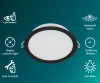 LED Panel Süllyesztett LED Lámpatest 5.5W 500lm 3000K Fekete Meson Philips