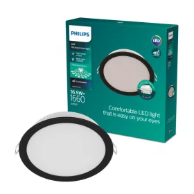   LED Panel Süllyesztett LED Lámpatest 16.5W 1660lm 3000K Fekete Meson Philips