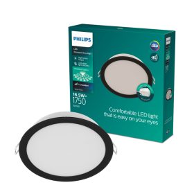   LED Panel Süllyesztett LED Lámpatest 16.5W 1750lm 4000K Fekete Meson Philips