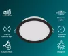 LED Panel Süllyesztett LED Lámpatest 16.5W 1750lm 4000K Fekete Meson Philips