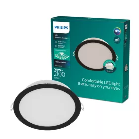   LED Panel Süllyesztett LED Lámpatest 20W 2100lm 3000K Fekete Meson Philips