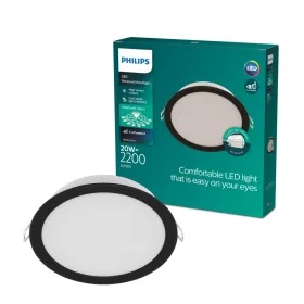   LED Panel Süllyesztett LED Lámpatest 20W 2200lm 4000K Fekete Meson Philips
