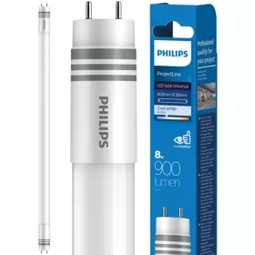   LED fénycső T8 G13 8W = 18W 900lm 4000K Semleges 240° 60cm Univerzális Nagy Fényerejű Philips