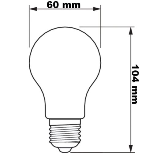 LED izzó E27 A60 210.9lm/W 2.3W = 40W 485lm 2700K meleg izzószálas tejszerű PHILIPS rendkívül hatékony