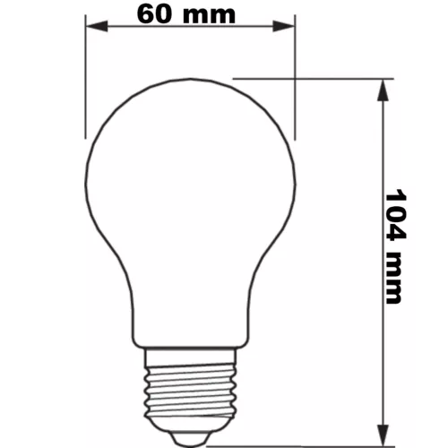 LED izzó E27 A60 210.6lm/W 5.2W = 75W 1095lm 4000K semleges szálas tejszerű PHILIPS rendkívül hatékony